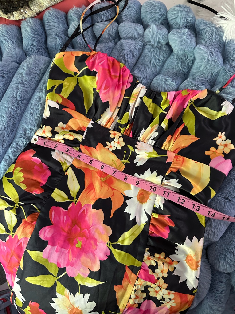 David Meister Floral Spaghetti Strap Mini Dress - Picture 6 of 10